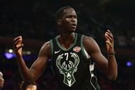 Action from Milwaukee Bucks v New York Knicks